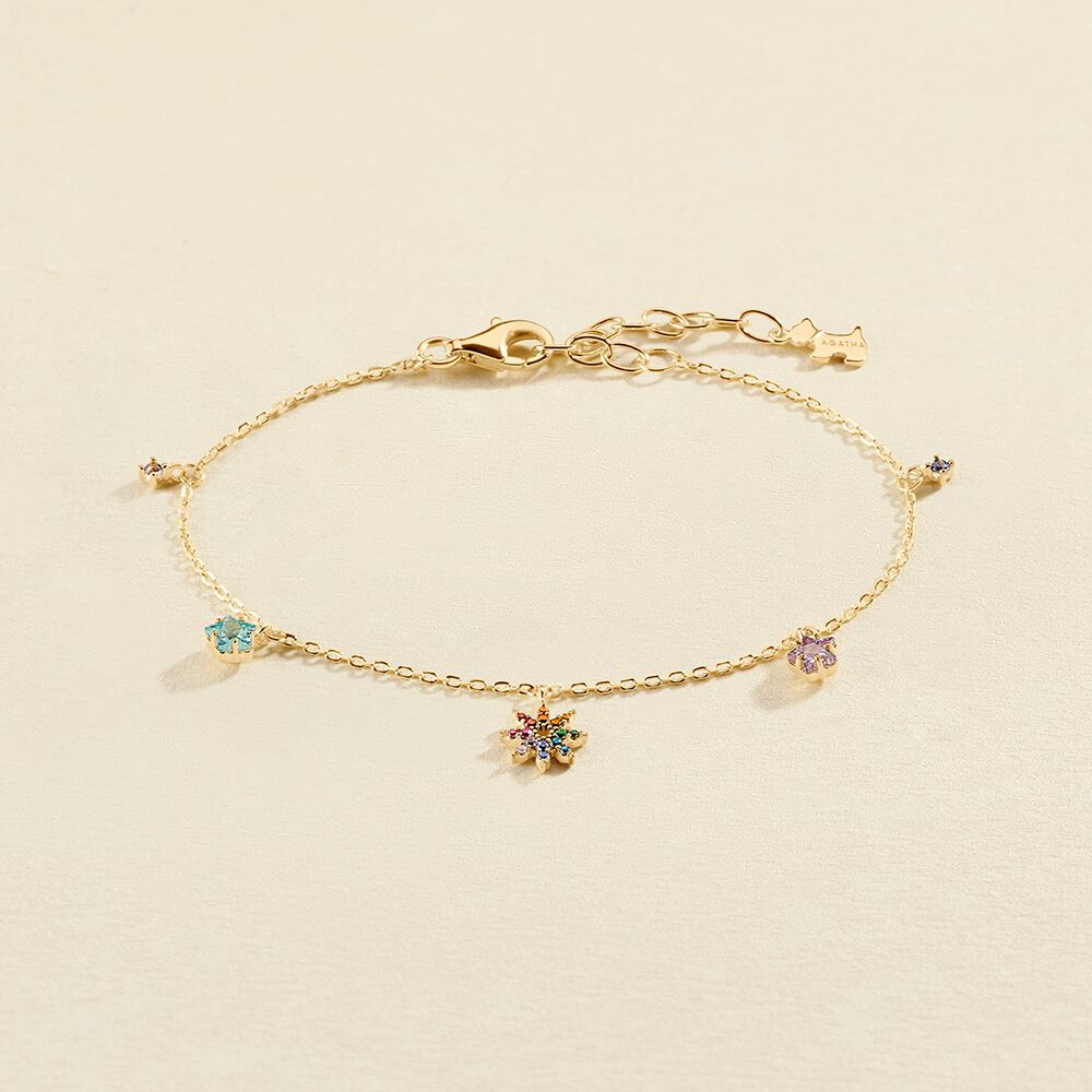 Bracelet souple SPACE AGE - Multicolore / Doré - Bracelets  | Agatha
