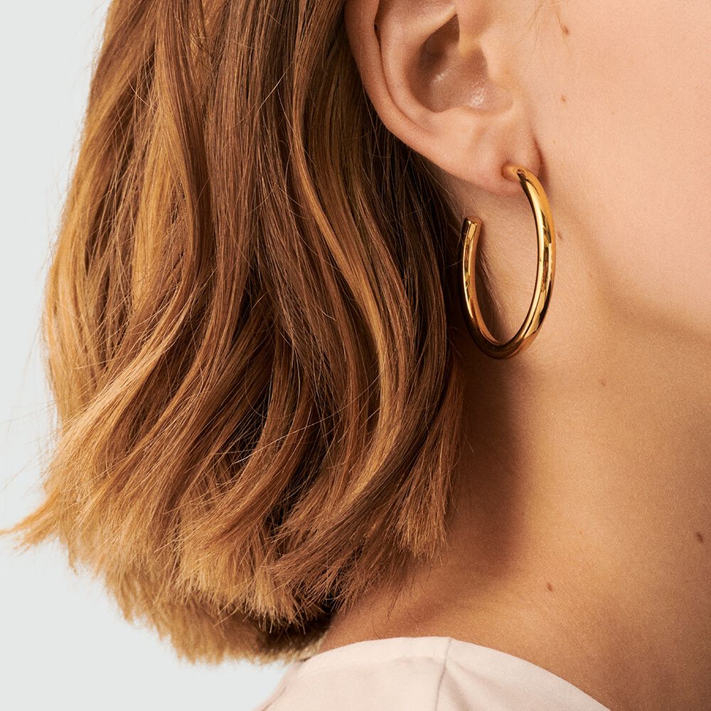 Cr&eacute;oles GIPSY - Dor&eacute; - Boucles d'oreilles puces  | Agatha