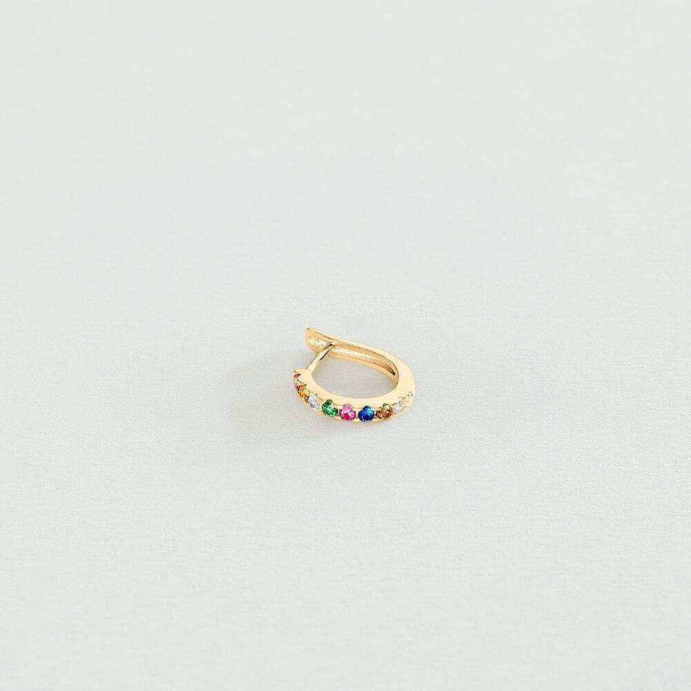 Piercing créole COLORFUL - Multicolore / Doré - Piercings  | Agatha