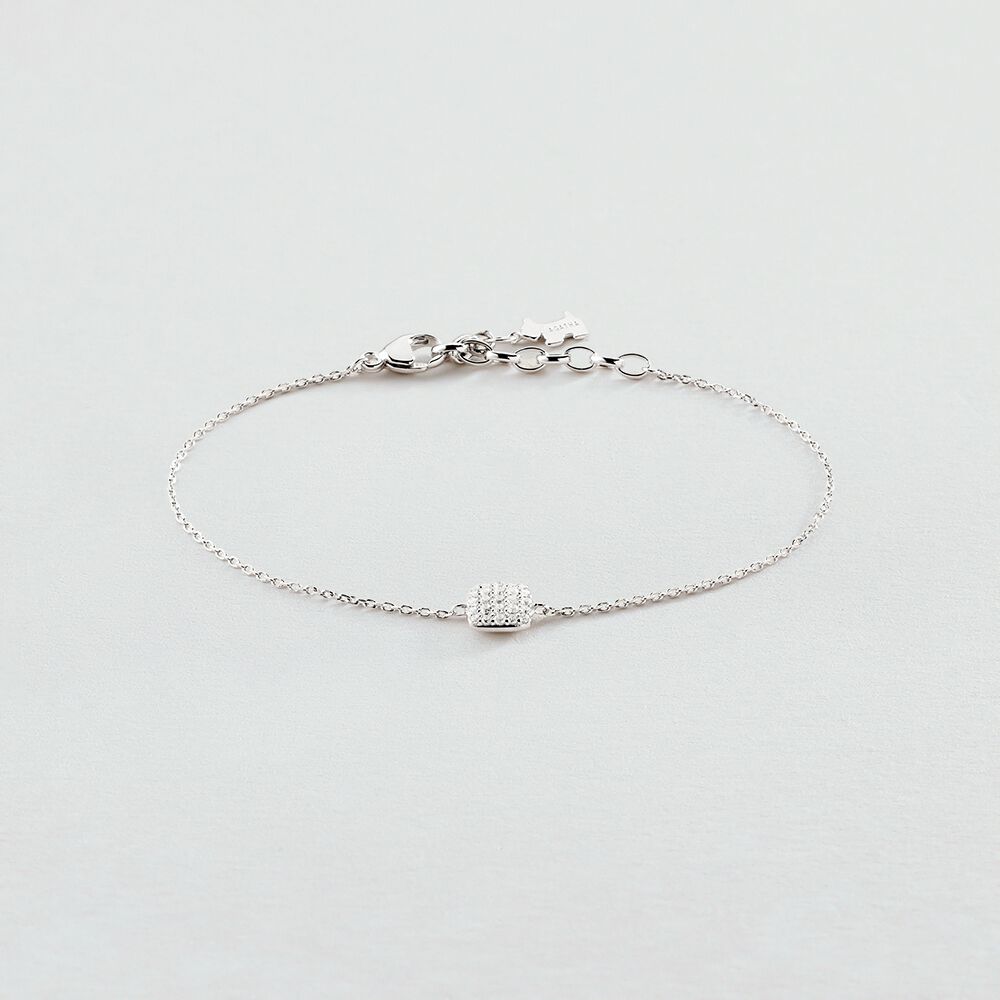 Bracelet souple GLORIA - Cristal / Argenté - Bracelets  | Agatha