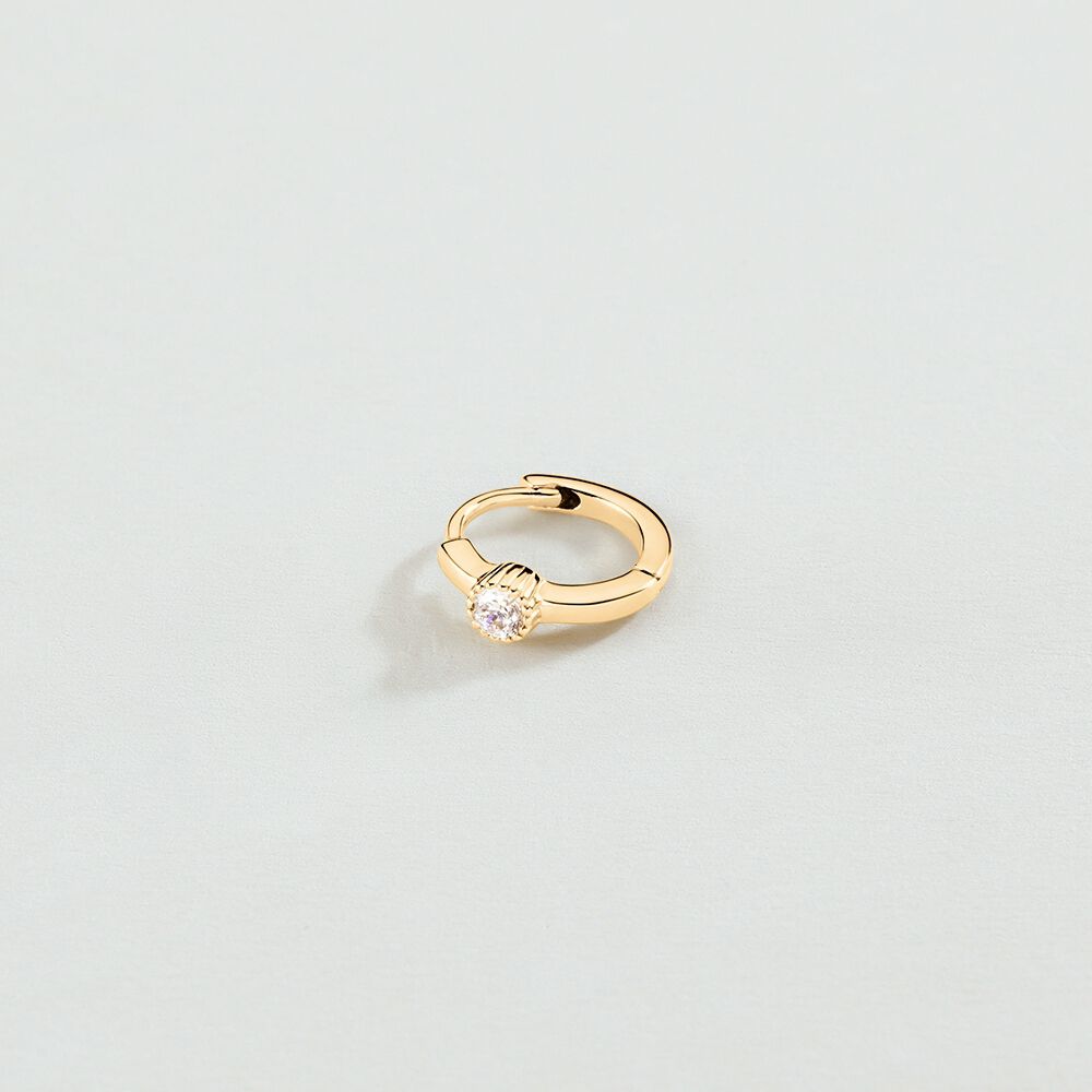 Piercing créole CRIOBRIL - Cristal / Doré - Piercings  | Agatha