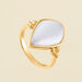 Bague fine CREPUSCULE - Blanc / Doré - Bagues  | Agatha