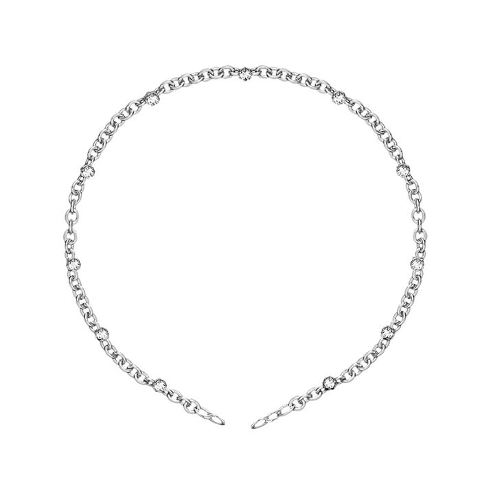 Chaine BE BRIGHT - Cristal / Argenté - Bijoux  | Agatha