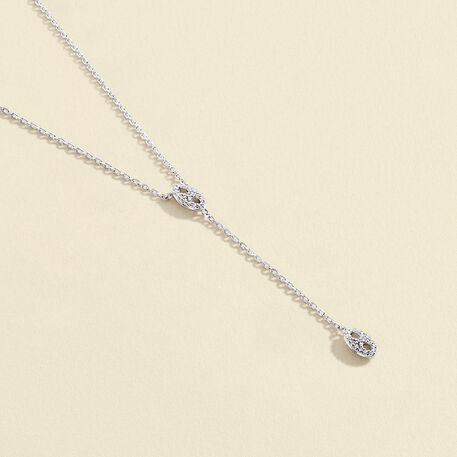 Collier mi-long ETREINTE - Cristal / Argenté - Colliers  | Agatha