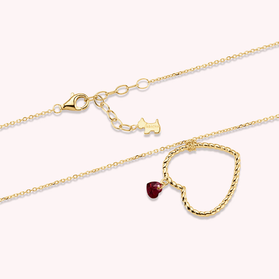 Collier mi-long BEGUIN - Rouge / Doré - Colliers  | Agatha