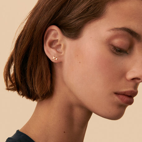 Piercing puce SHINING - Cristal / Doré - Piercings  | Agatha
