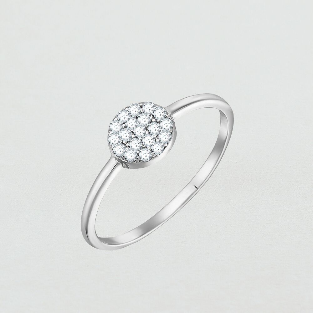 Bague fine CRISTAL - Cristal / Argent&eacute; - Bagues fines  | Agatha