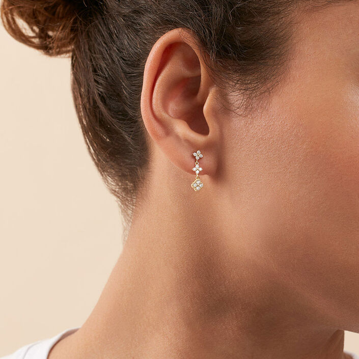 Boucles d'oreilles pendantes BELOVED - Cristal / Doré - Boucles d'oreilles  | Agatha