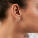 Créoles BEGUIN - Vert / Argenté - Boucles d'oreilles  | Agatha