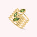 Bague large LEAVES - Vert / Doré - Bagues  | Agatha