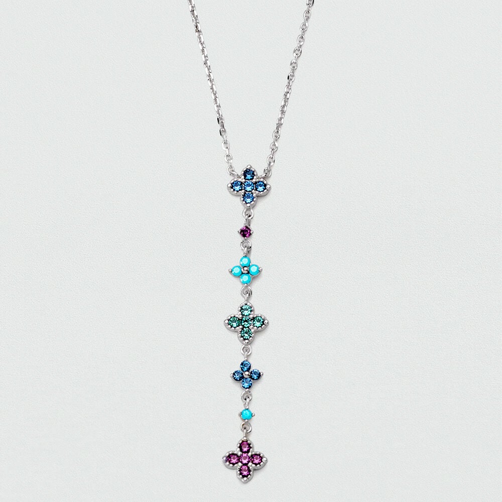 Collier ras du cou BELOVED - Multicolore / Argent&eacute;