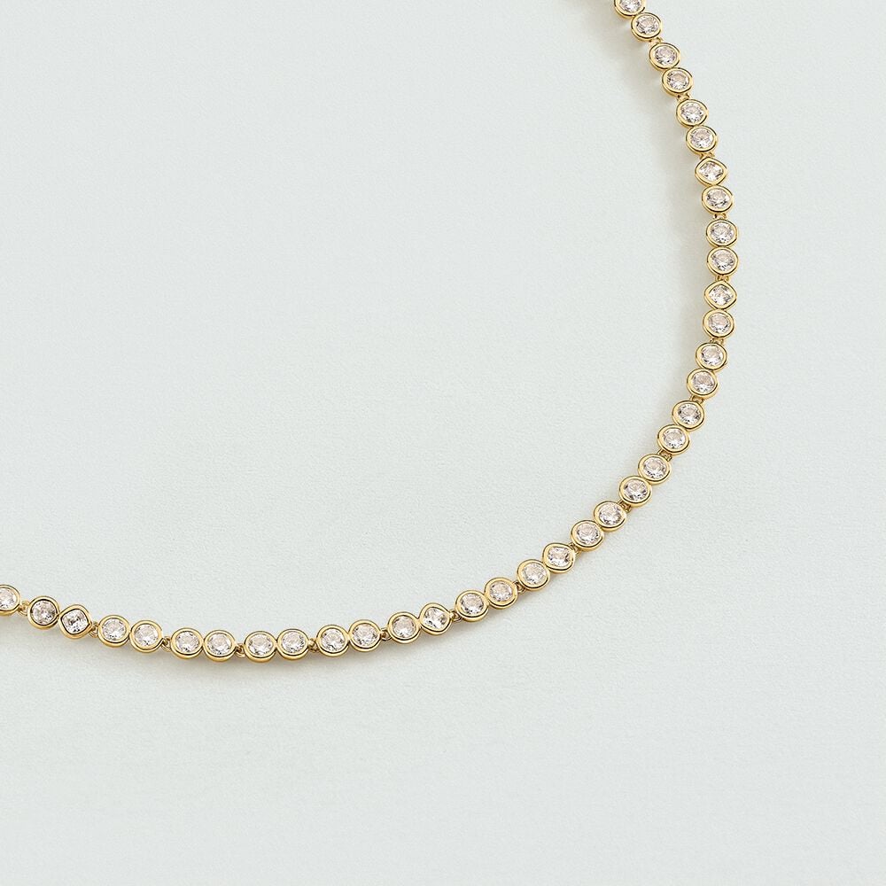 Collier ras du cou ADAMAS - Cristal / Doré - Colliers fantaisie  | Agatha