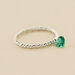 Bague fine BEGUIN - Vert / Argenté - Bagues  | Agatha