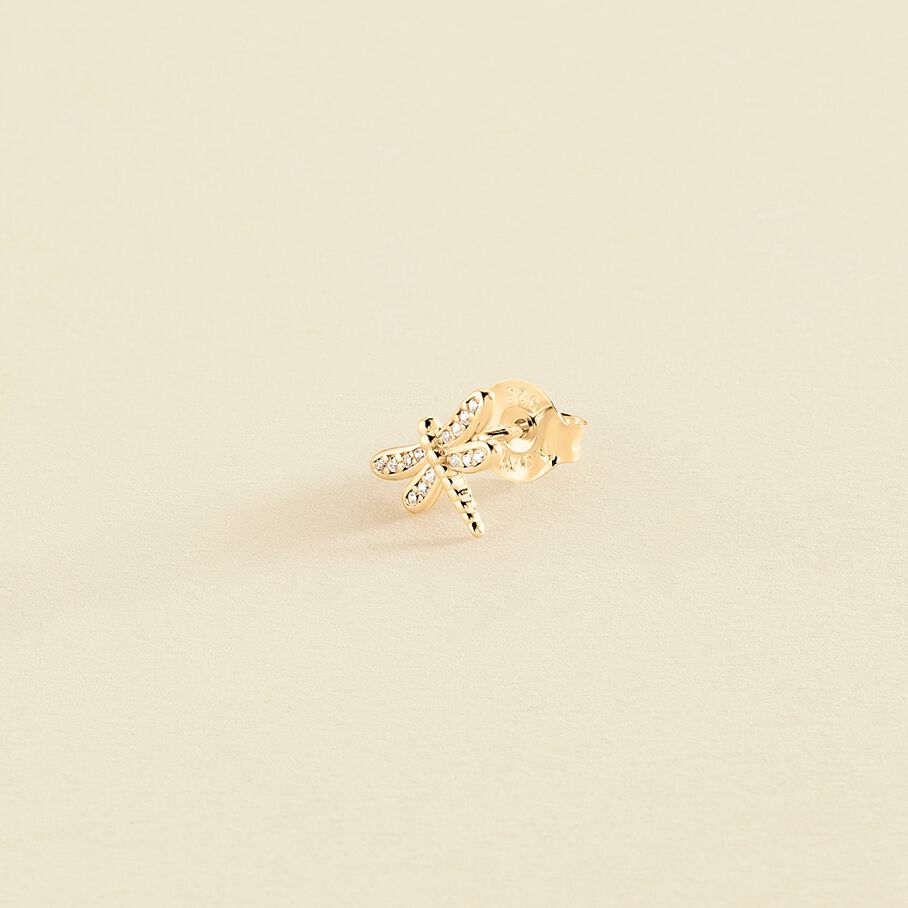 Piercing puce LIBELULA - Cristal / Doré - Piercings  | Agatha