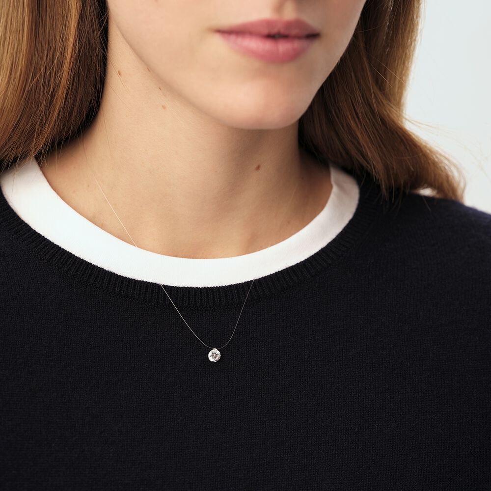 Collier ras du cou FIL MAGIQUE - Cristal / Argenté - Colliers fantaisie  | Agatha