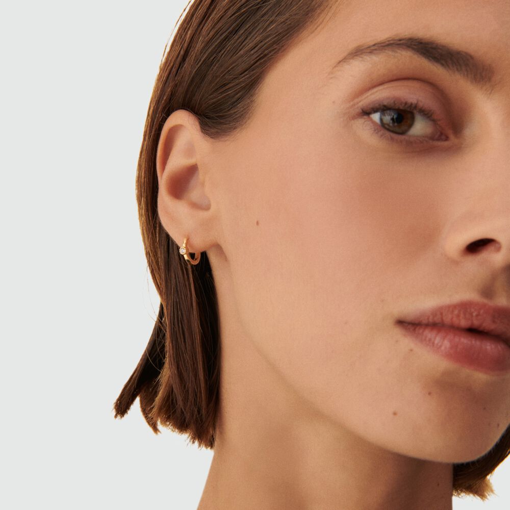 Piercing créole CRIOBRIL - Cristal / Doré - Piercings  | Agatha