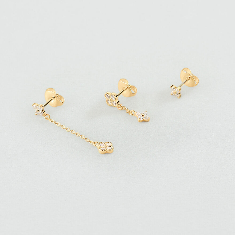 Boucles d'oreilles puces MIX& MATCH - Cristal / Dor&eacute; - Boucles d'oreilles puces  | Agatha