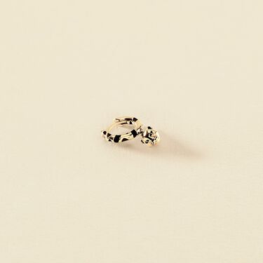 Piercing créole LEOPARD - Noir / Doré - Piercings  | Agatha