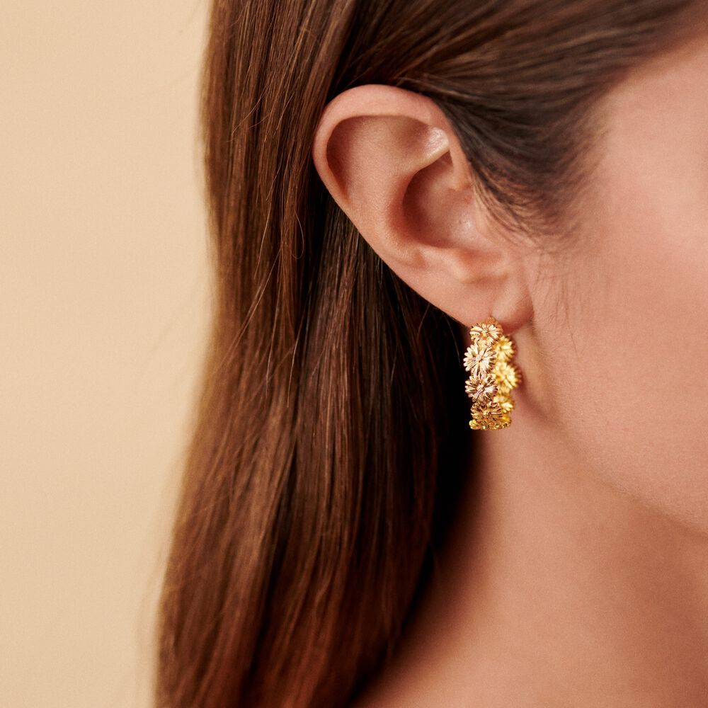 Créoles BLOSSOM - Doré - Boucles d'oreilles fantaisies  | Agatha