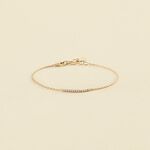 Bracelet souple BARSHINE - Cristal / Doré - Bracelets  | Agatha