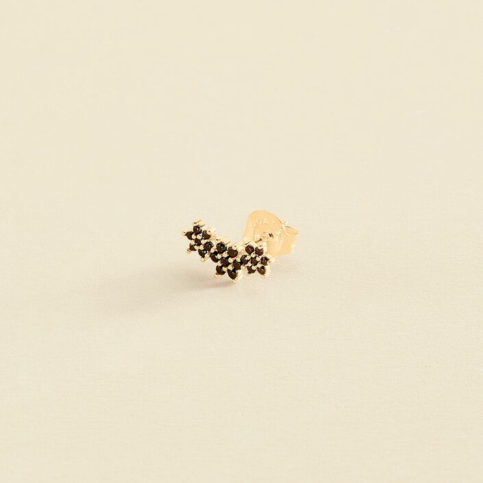 Piercing puce TRIOFLOR - Noir / Doré - Piercings  | Agatha