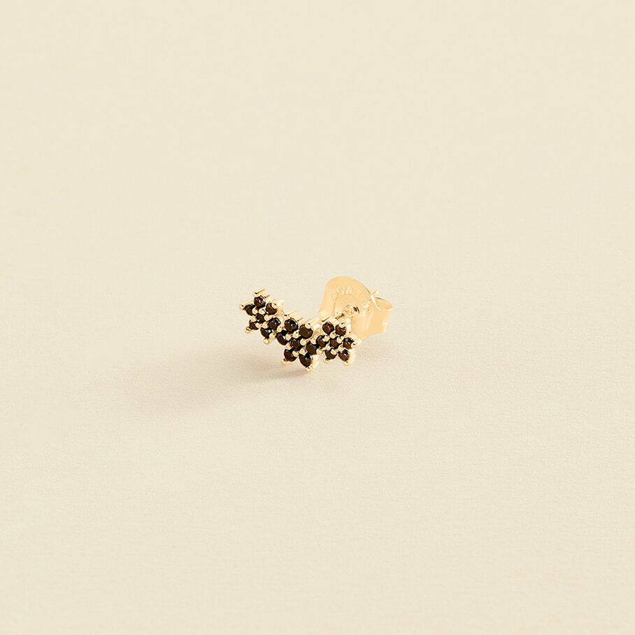 Piercing puce TRIOFLOR - Noir / Doré - Piercings  | Agatha