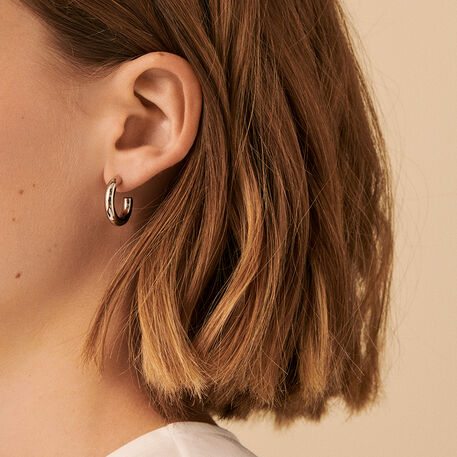 Créoles GIPSY - Argenté - Boucles d'oreilles  | Agatha