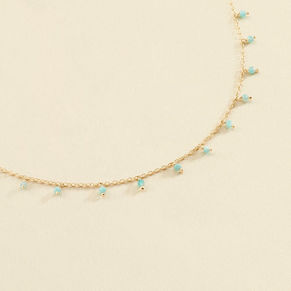 Collier ras du cou DANGLE - Amazonite - Colliers fantaisie  | Agatha