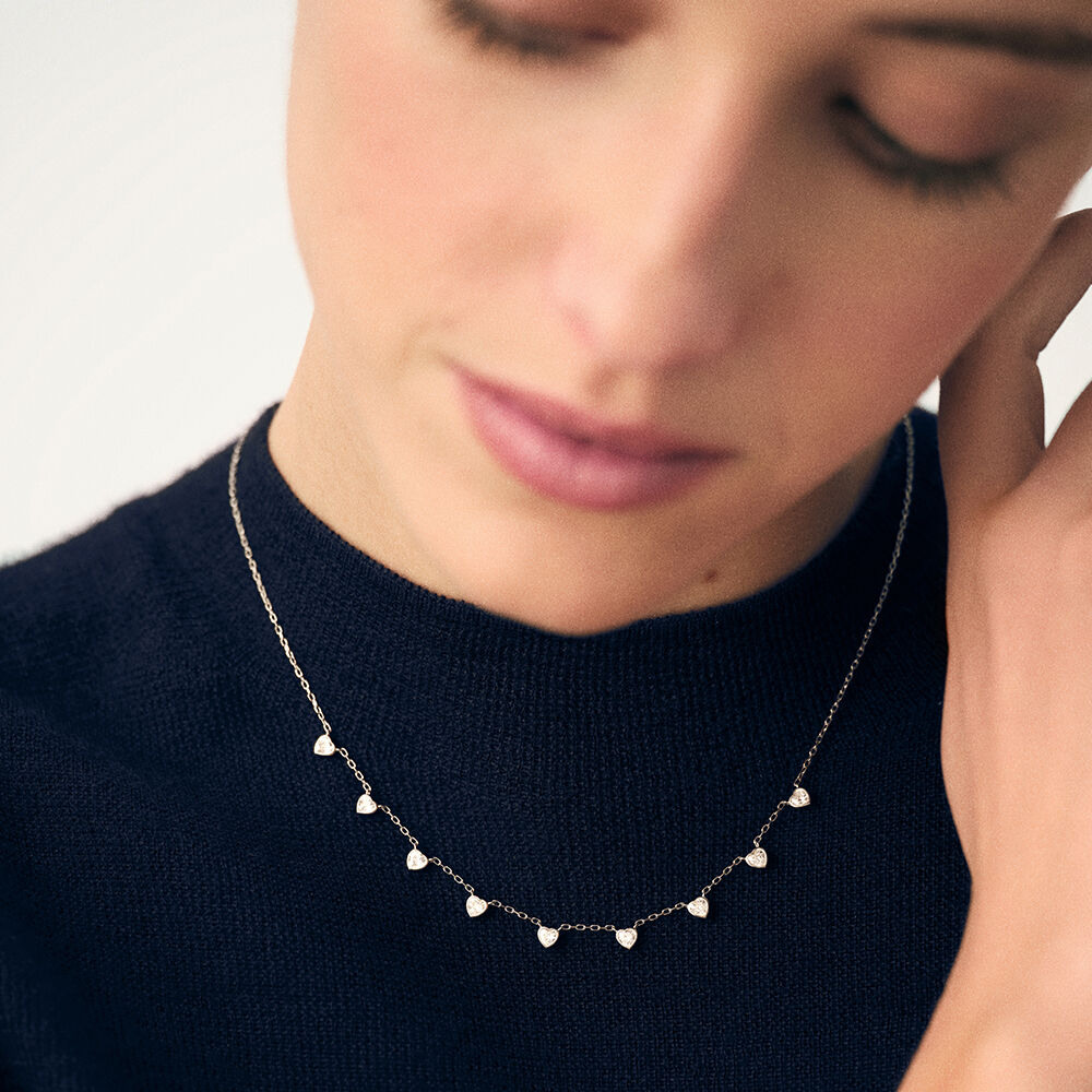 Collier ras du cou ADOREE - Cristal / Argent&eacute; - Colliers fantaisie  | Agatha