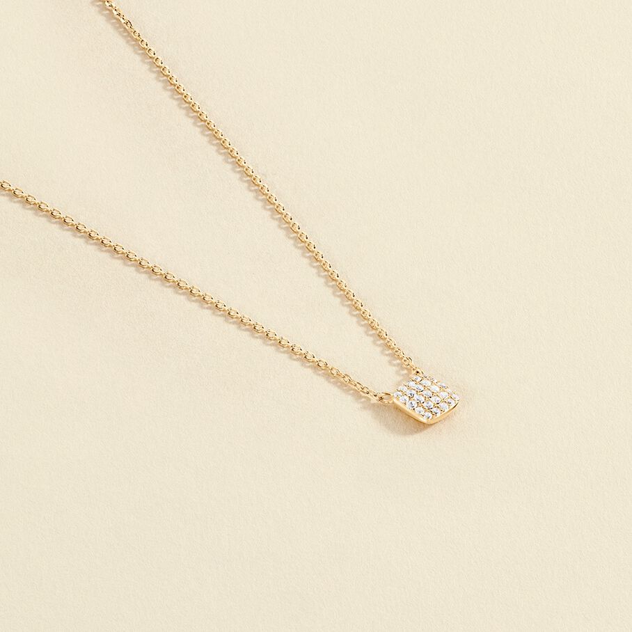 Collier ras du cou GLORIA - Cristal / Doré