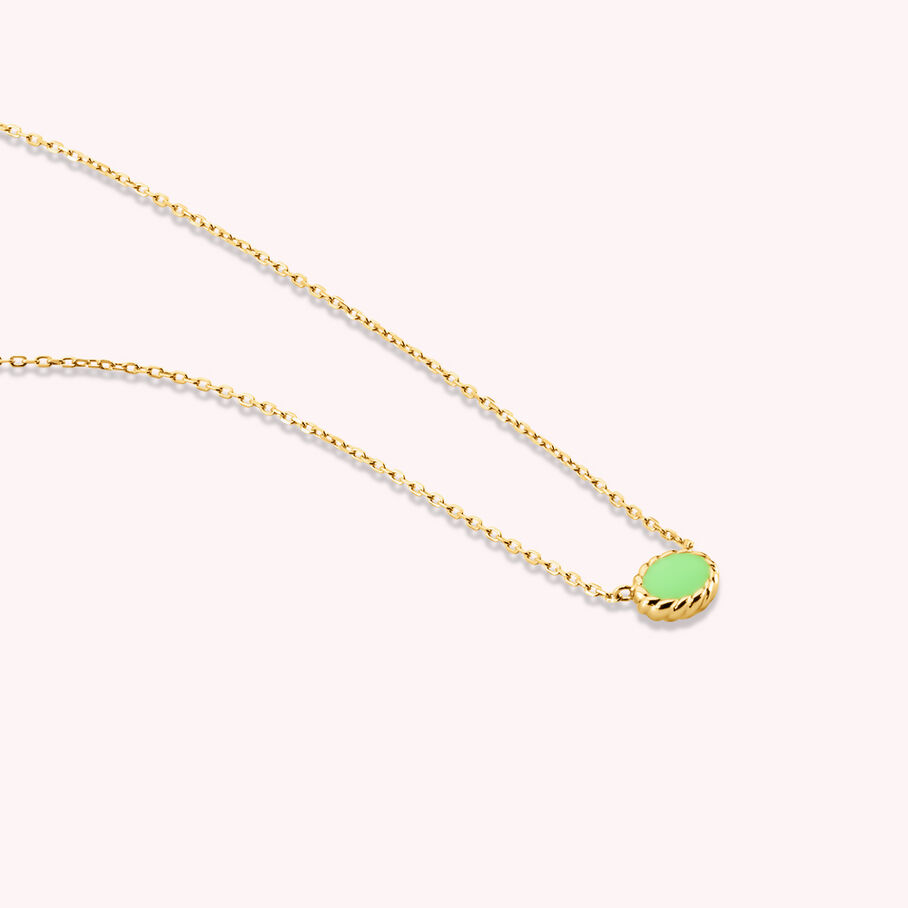 Collier ras du cou ATMA - Onyx/ vert - Colliers  | Agatha