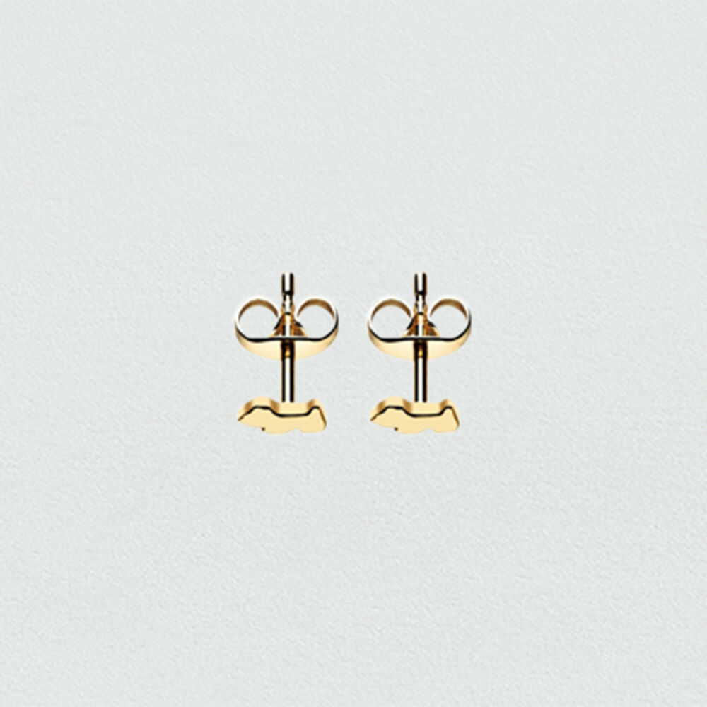 Boucles d'oreilles puces MINI SCOTTIE - Or Jaune -   | Agatha