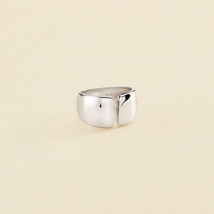 Bague large APERTA - Argenté - Bagues  | Agatha