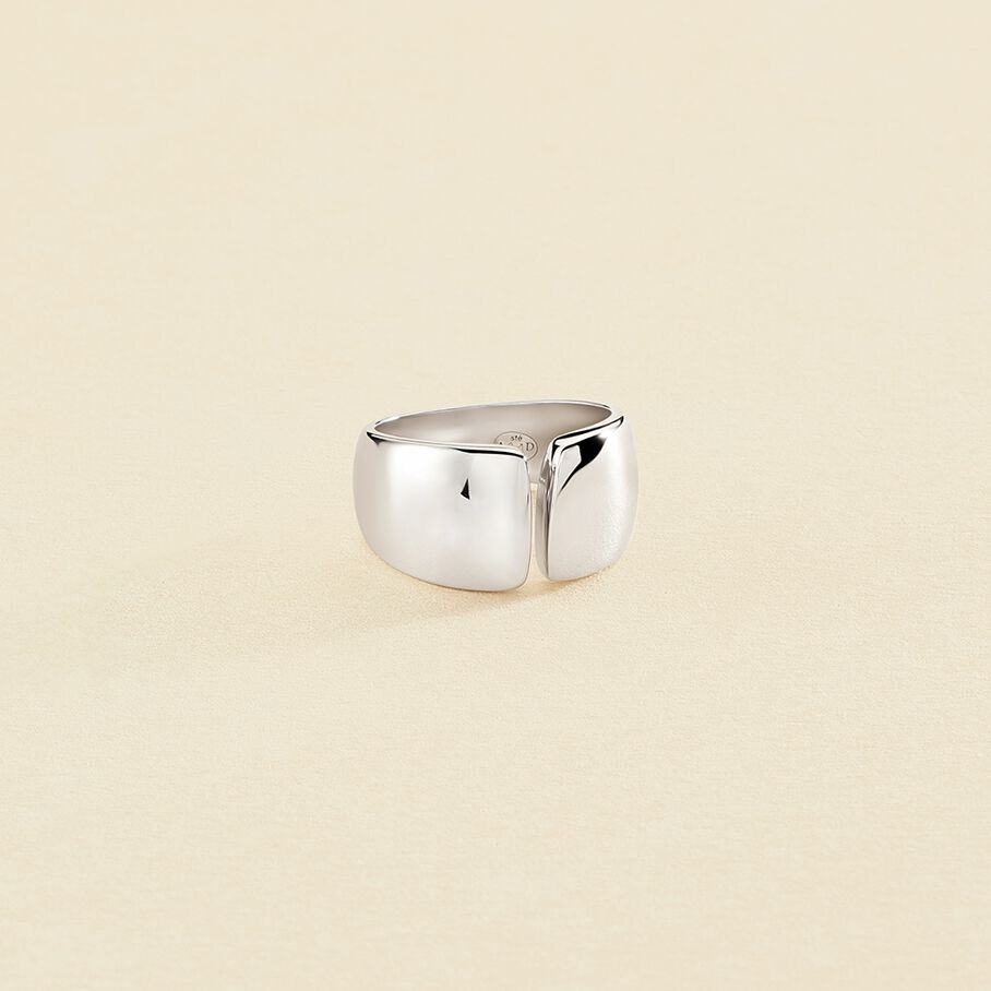 Bague large APERTA - Argenté - Bagues  | Agatha