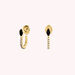 Créoles SNAKY - Cristal / Gun - Boucles d'oreilles  | Agatha
