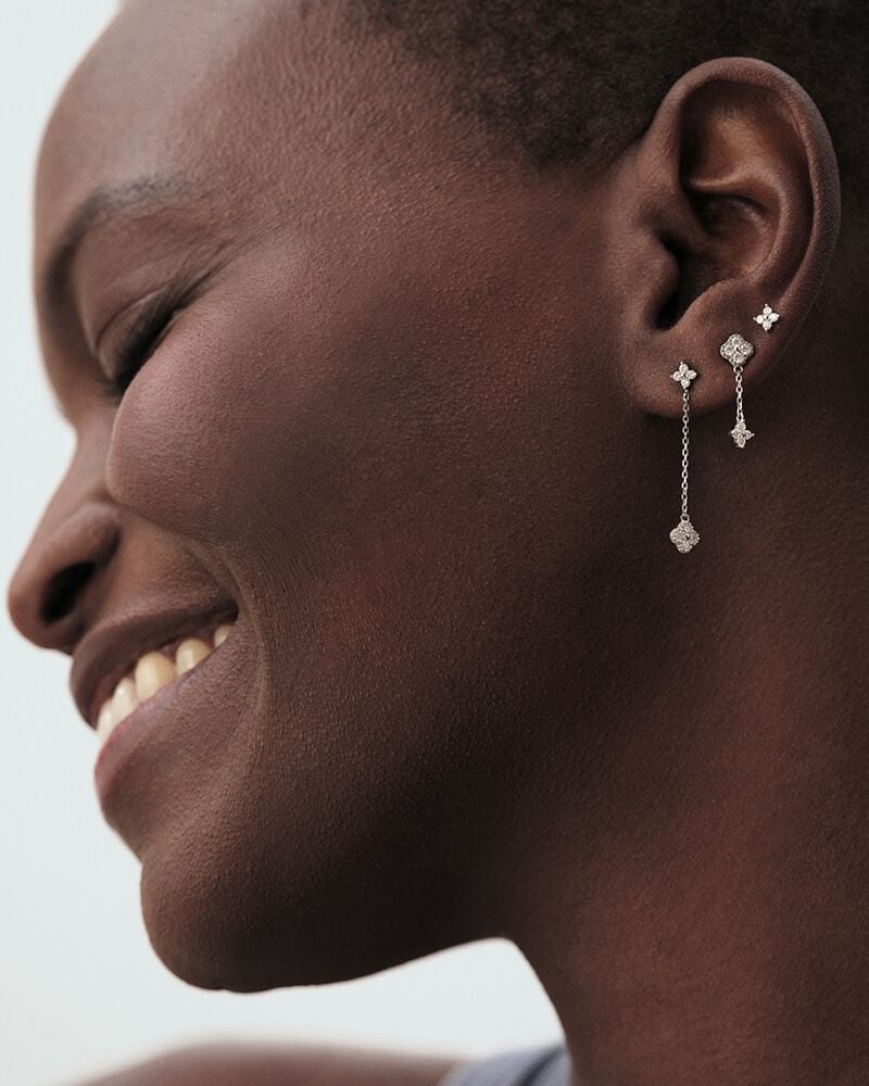 Piercing puce BELOVED - Cristal / Argenté - Argent véritable  | Agatha Piercing puce BELOVED - Cristal / Argenté - Argent véritable  | Agatha