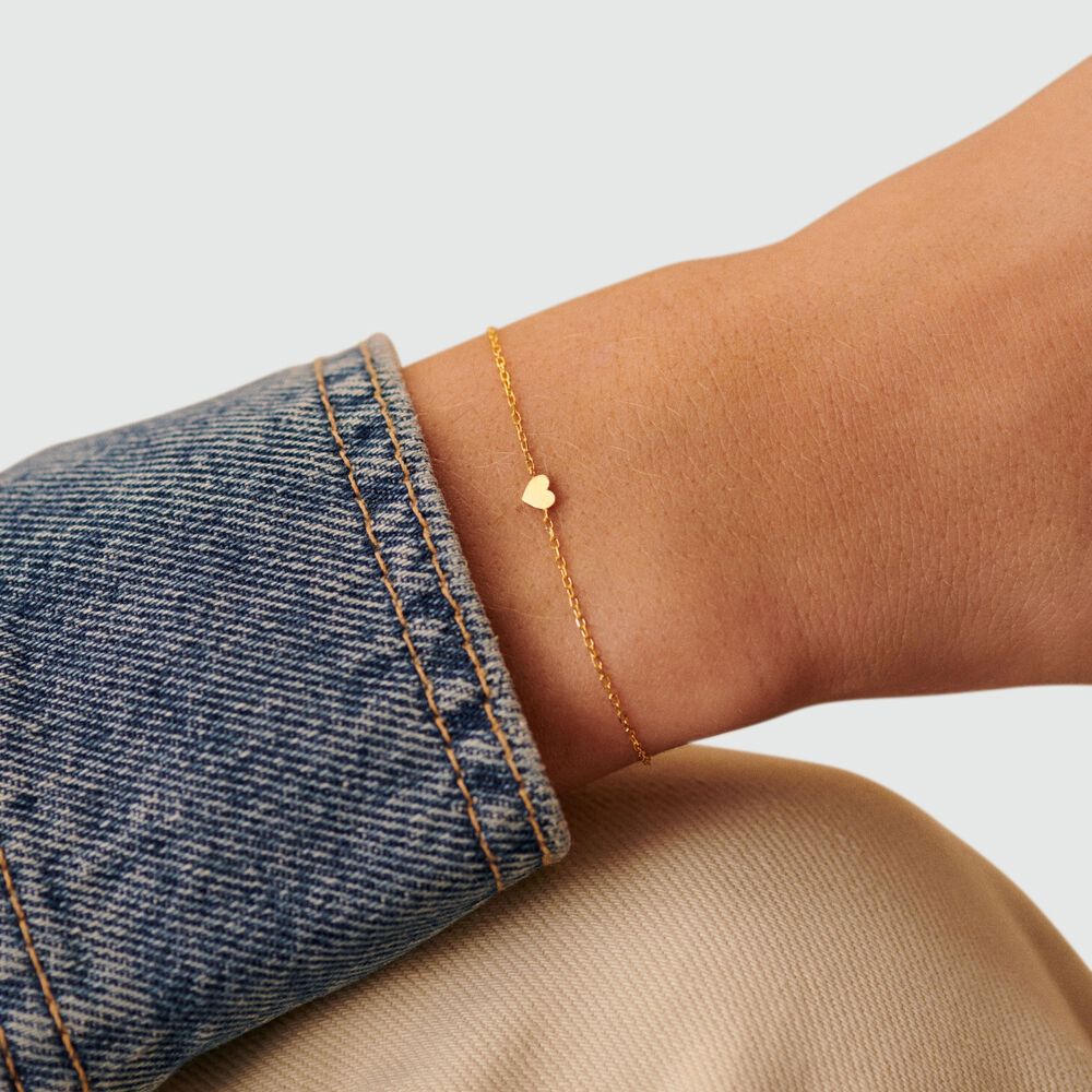 Bracelet souple WITH LOVE - Doré - Bracelets fantaisie  | Agatha