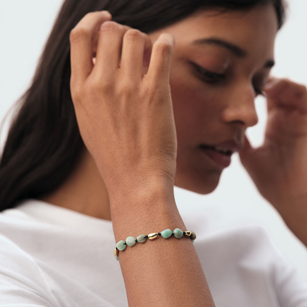 Bracelet souple ODYSSEE - Turquoise / Doré - Bracelets souples  | Agatha