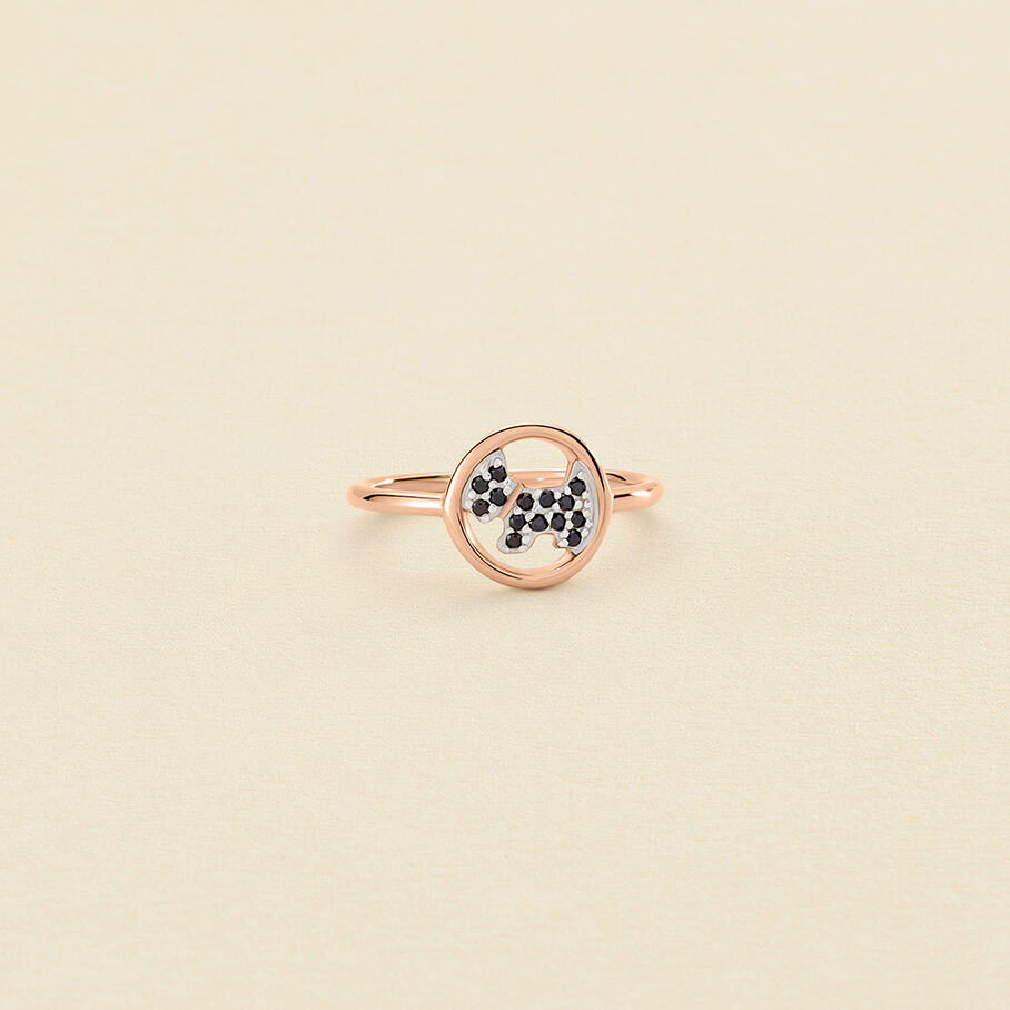 Bague fine PIBLACK - Noir / Rose - Bagues  | Agatha