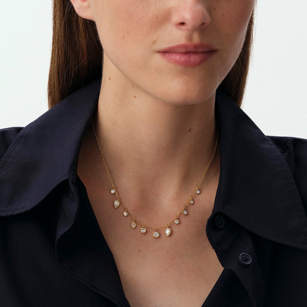 Collier ras du cou CANDY - Cristal / Doré - Colliers ras du cou  | Agatha