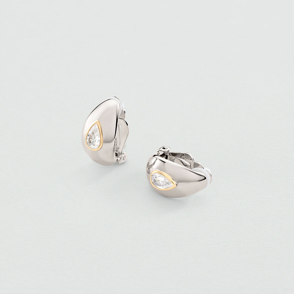 Boucles d'oreilles clips VICTOIRE - Cristal / Argent&eacute; - Boucles d'oreilles clips  | Agatha