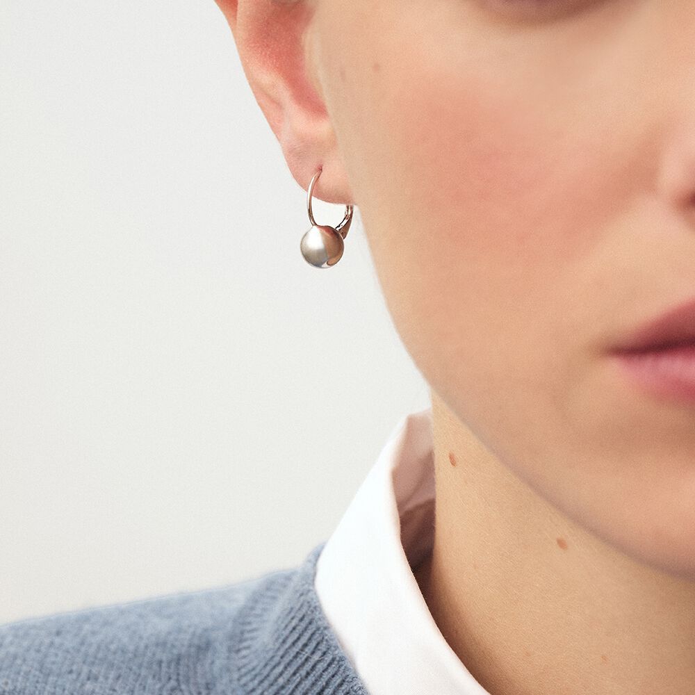 Boucles d'oreilles pendantes BOUL - Argent&eacute; - Boucles d'oreilles boule  | Agatha