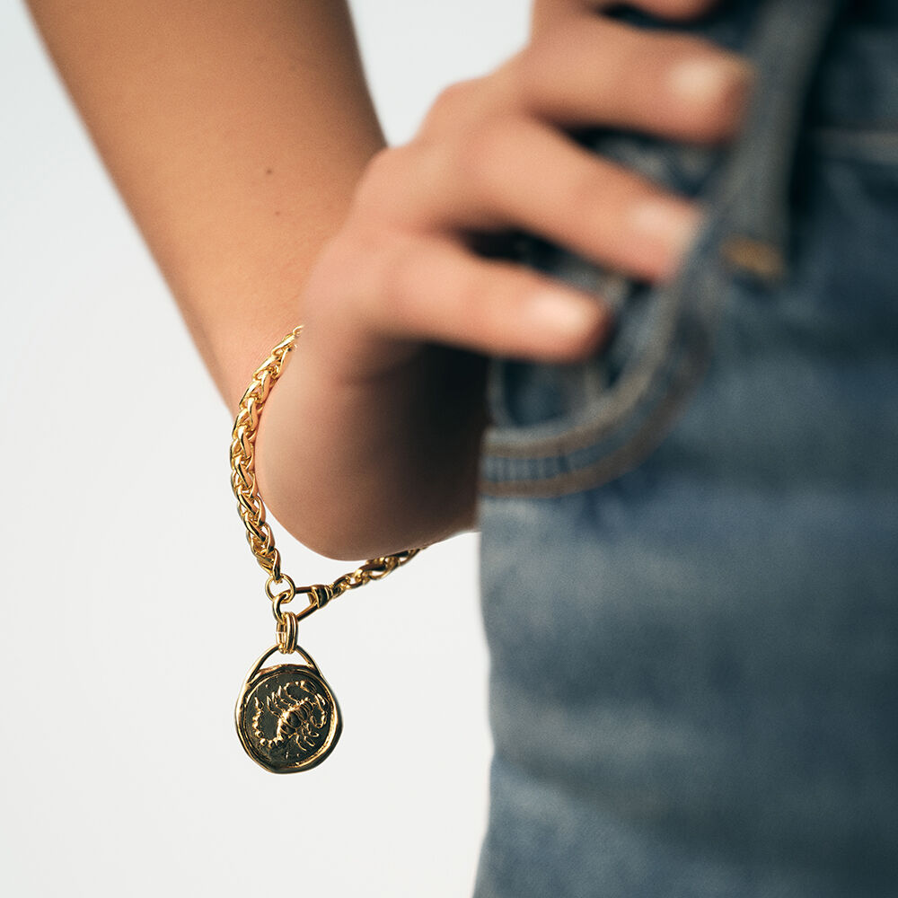 Pendentif SCORPION ZODIAQUE - Dor&eacute; - Bijoux sans pierre  | Agatha