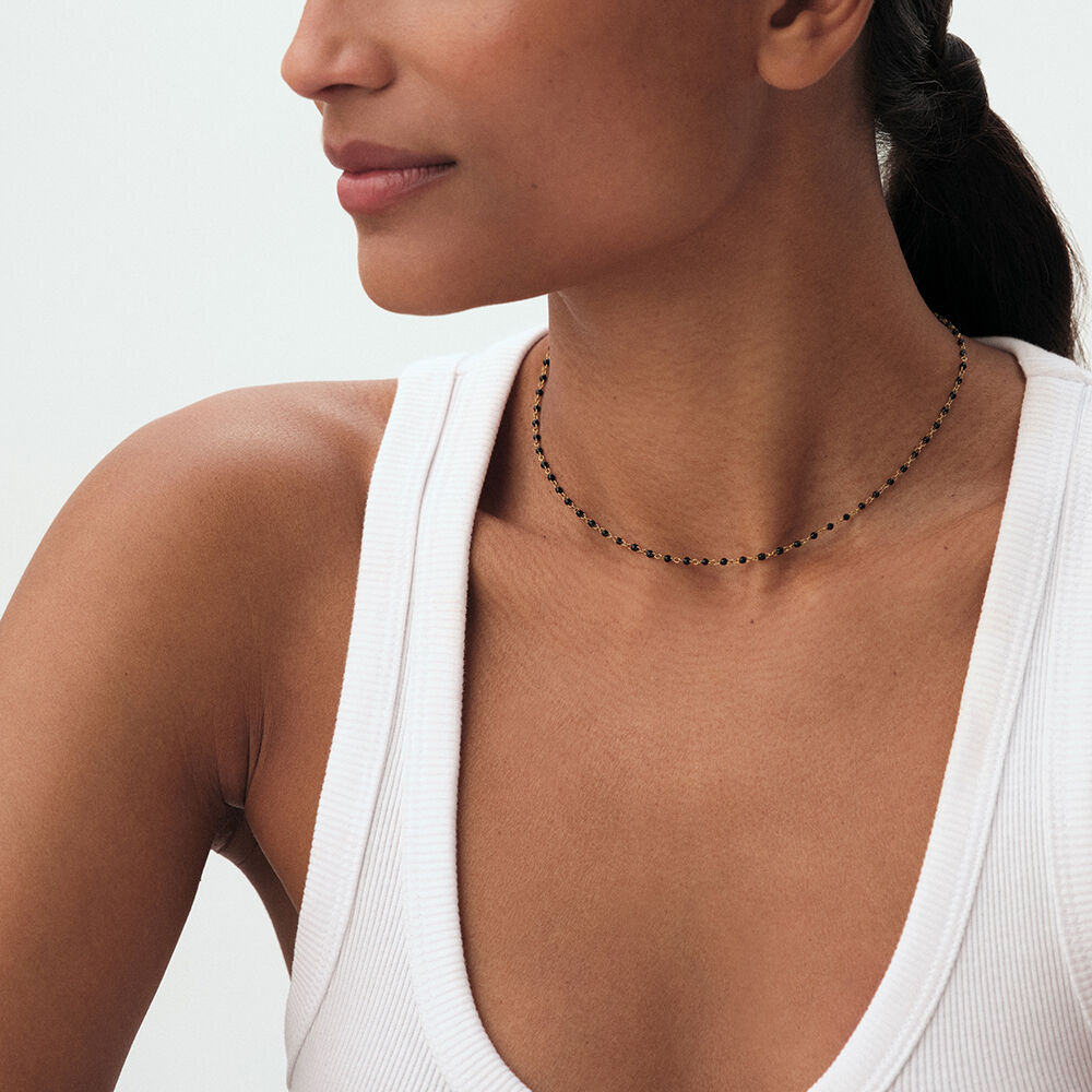 Collier ras du cou SMARTY - Noir / Doré - Colliers ras du cou  | Agatha