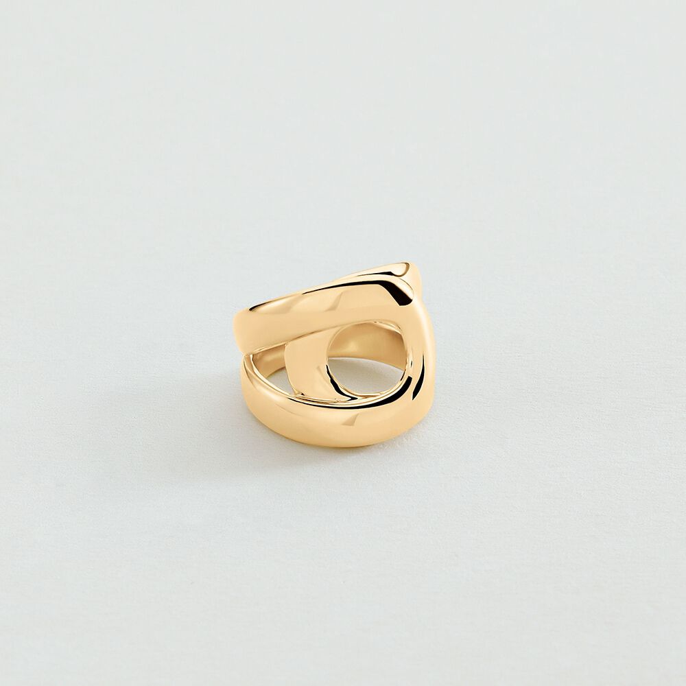 Bague large CURVE - Doré - Bagues fantaisie  | Agatha