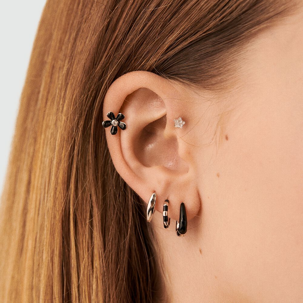 Piercing puce SUZON - Noir / Blanc - Piercings  | Agatha