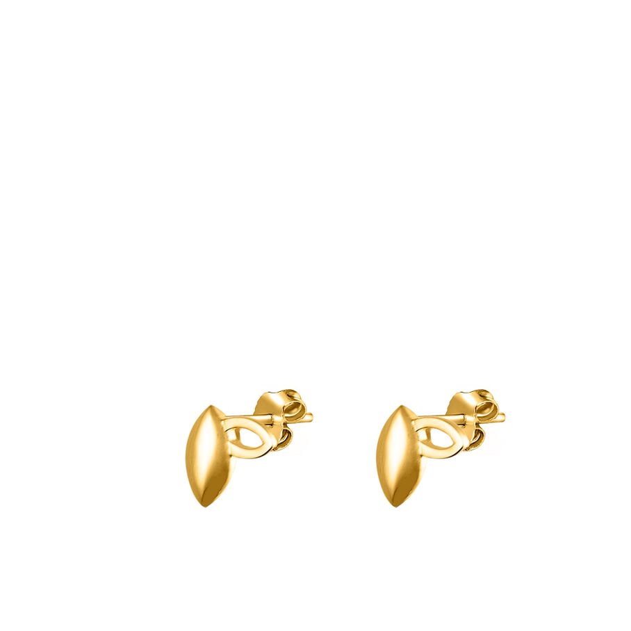 Boucles d'oreilles puces LEAVES - Doré - Boucles d'oreilles puces  | Agatha