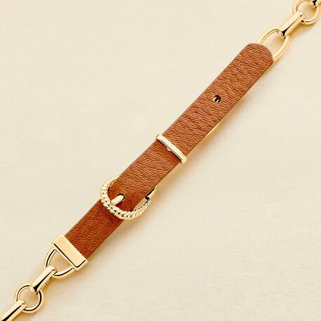 Bracelet souple TWIGGY - Doré / Camel - Bracelets  | Agatha