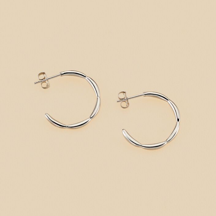 Créoles RADIEUX - Argenté - Boucles d'oreilles  | Agatha