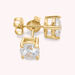 Boucles d'oreilles puces SOL - Cristal / Doré - Boucles d'oreilles puces  | Agatha